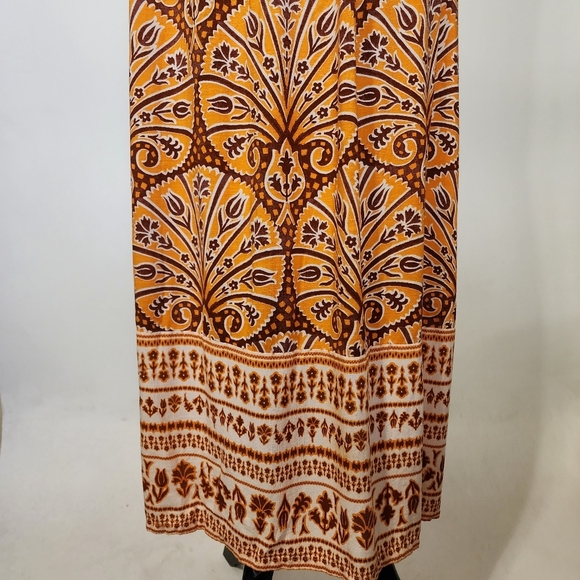 Linen blend bohemian midi dress - Picture 7 of 10